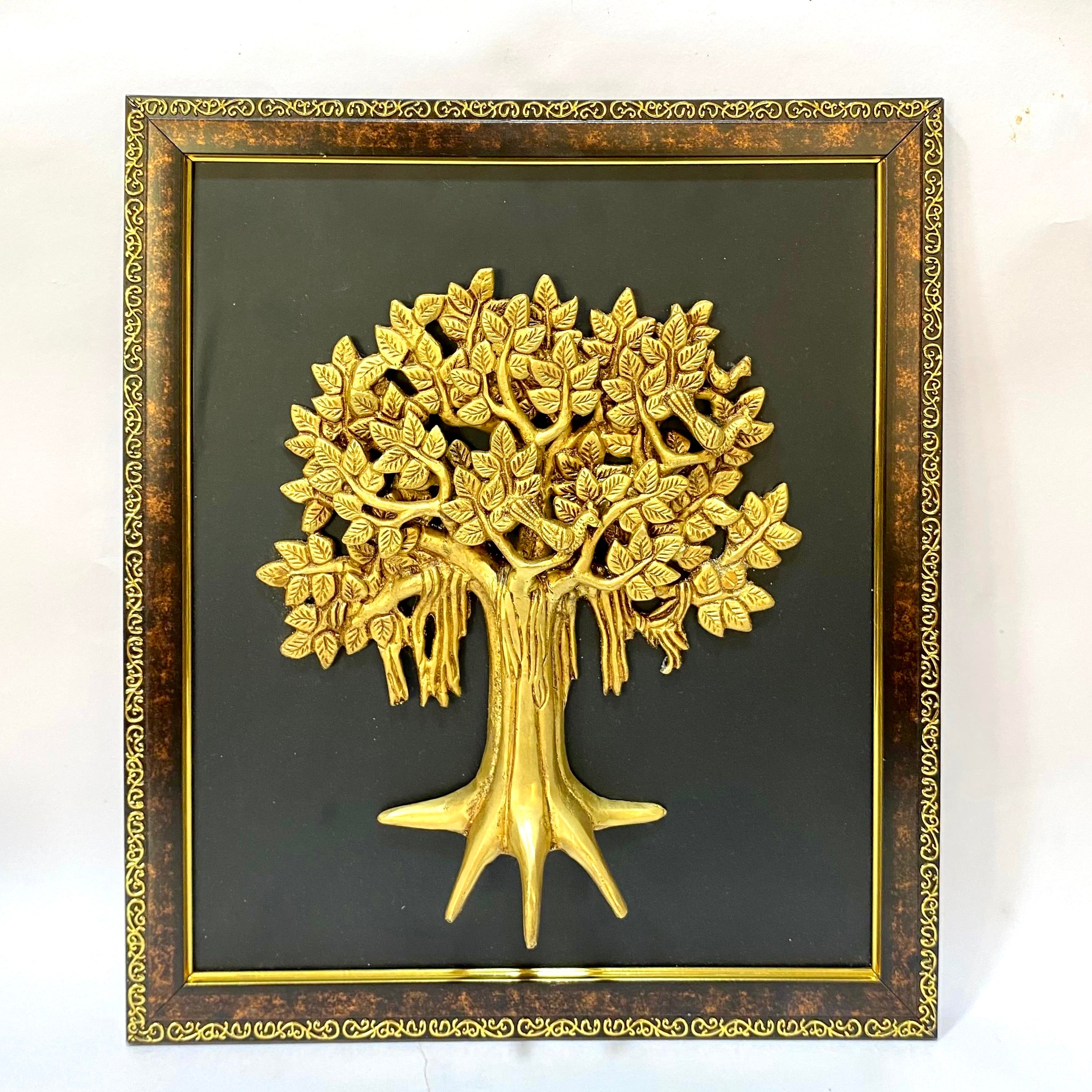 Brass Tree Frame Wall Art Office Home Decor Premium Collection By Tamrapatra