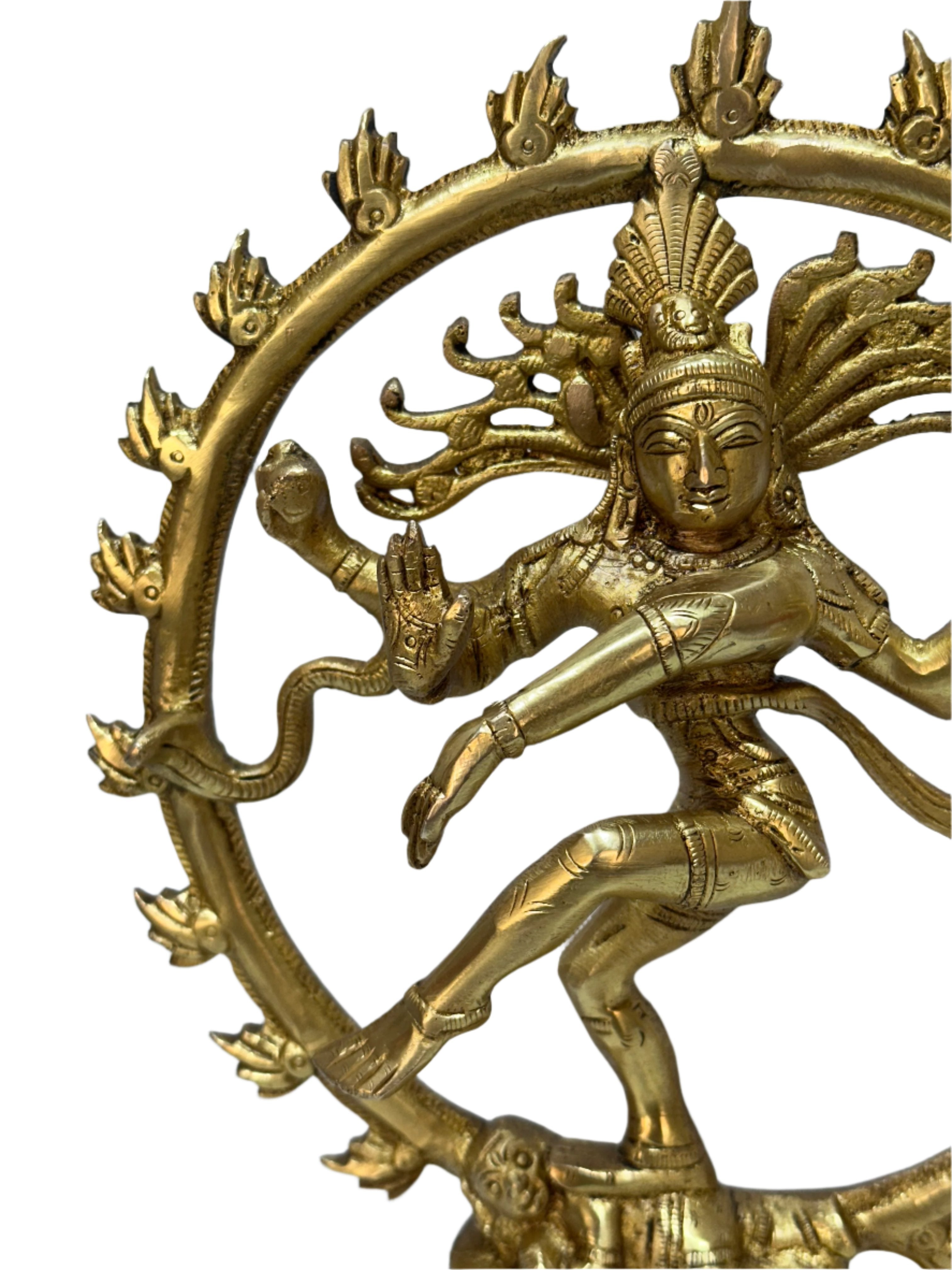 Natraj Brass Statue Creations Shiva As "Divine Dancer" Handcrafted From Tamrapatra