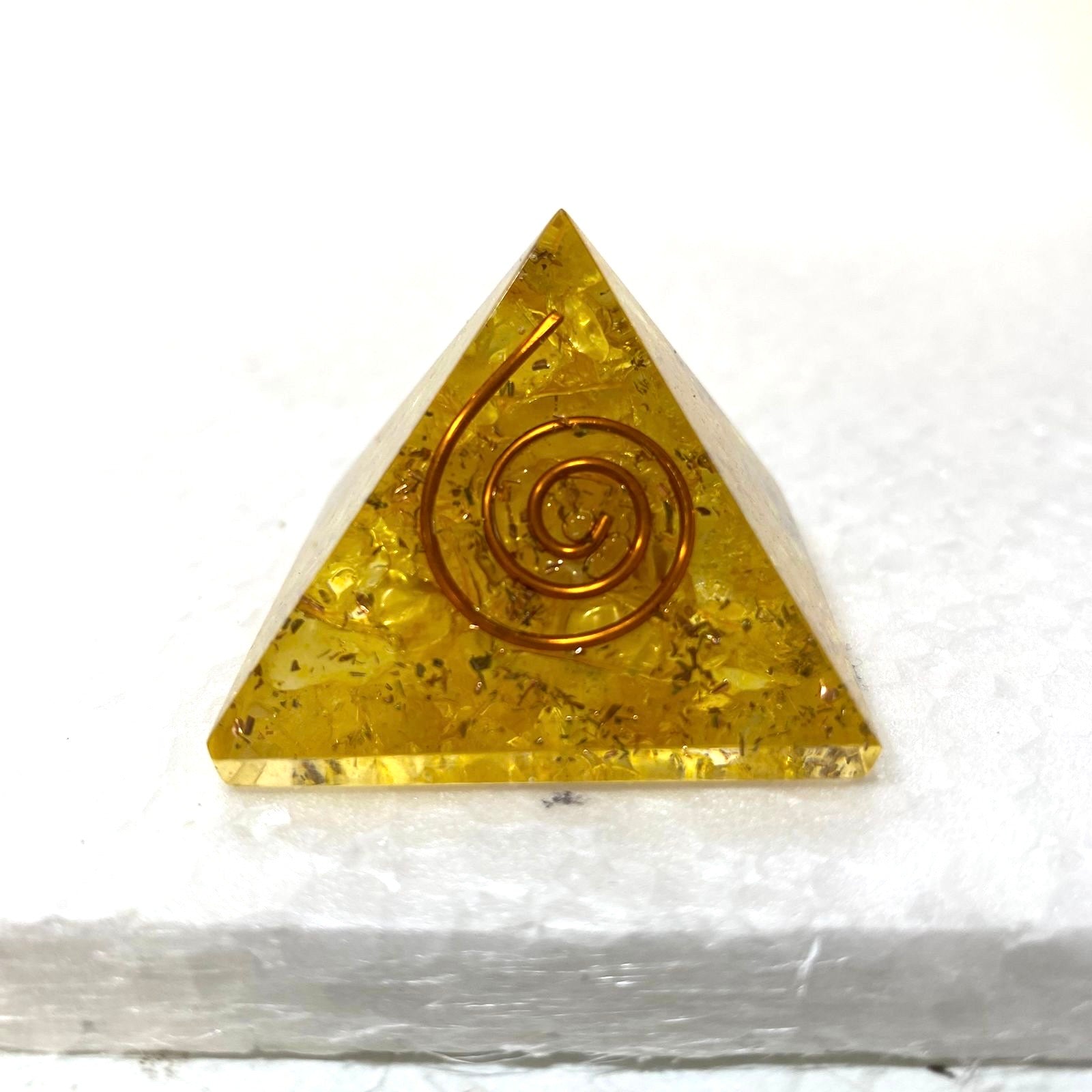 Small  Crystal Pyramid Vastu Spiritual Collection Office Desk Gifts Tamrapatra