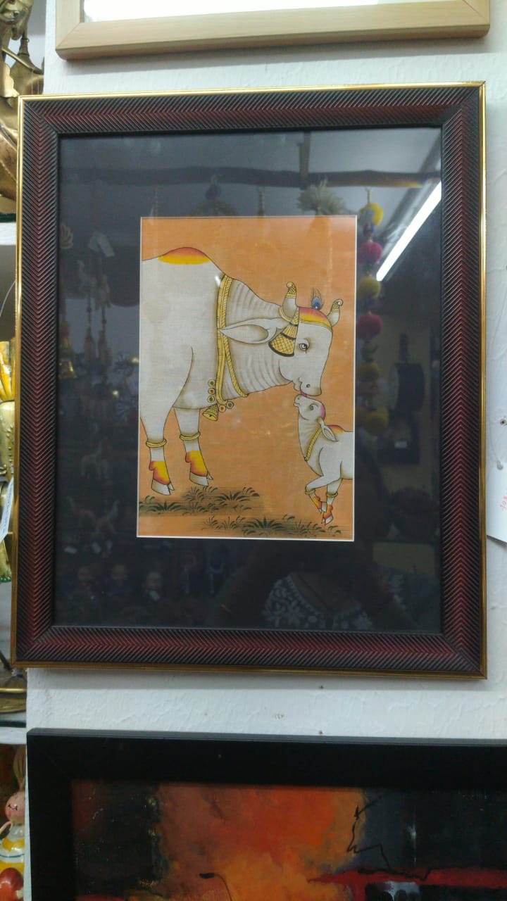 The Collection Of Cows Hand Painted Artwork Frame Wall Hangings By Tamrapatra