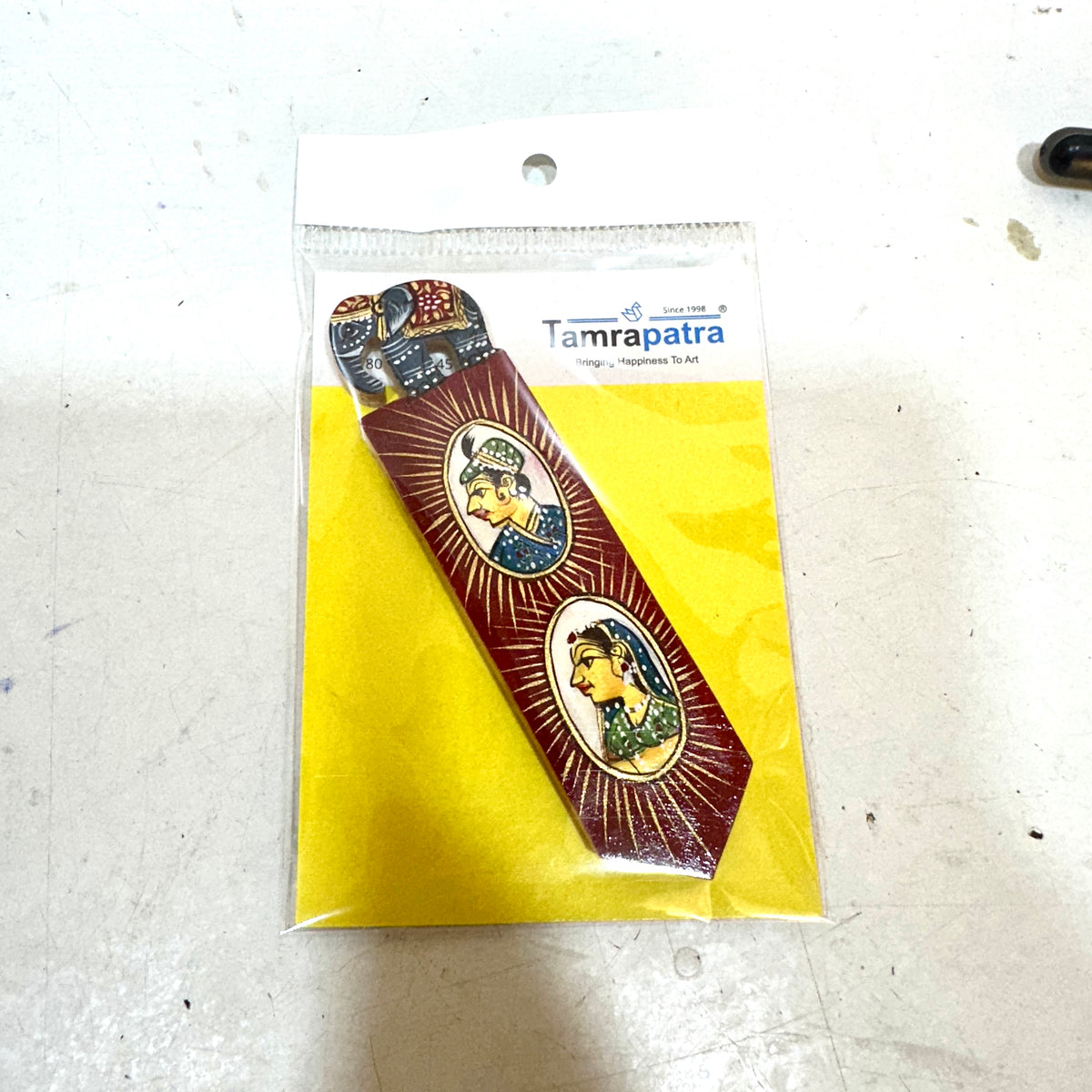 Wooden Bookmark Hand Painted Stationary Indian Crafts From Tamrapatra - Tamrapatra