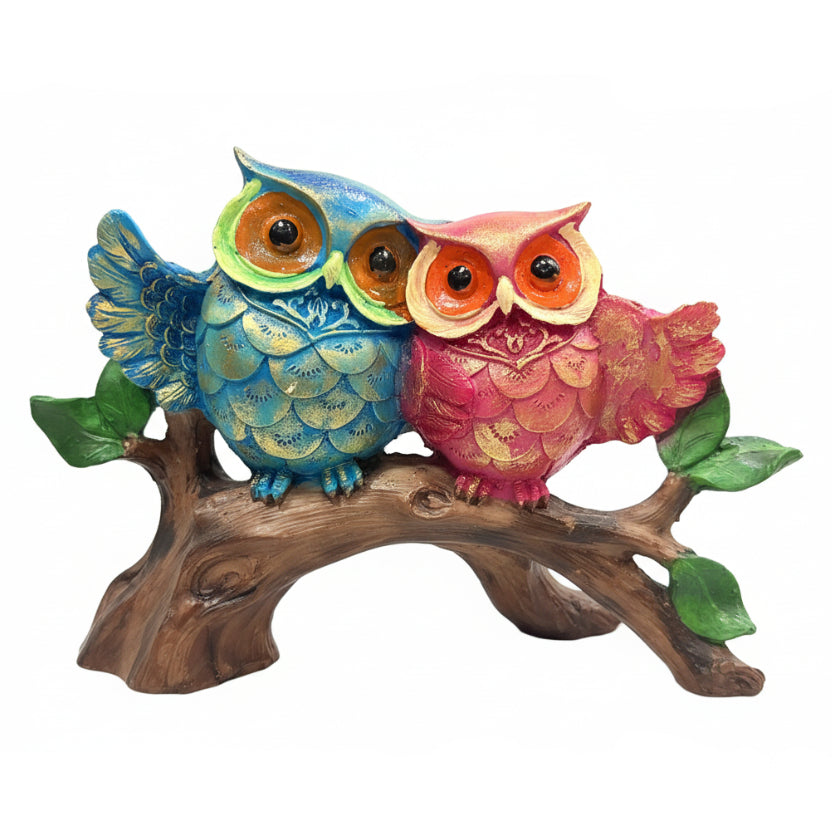 Lovely Owls Sitting On Stem Exclusive Designer Showpiece From Tamrapatra - Tamrapatra