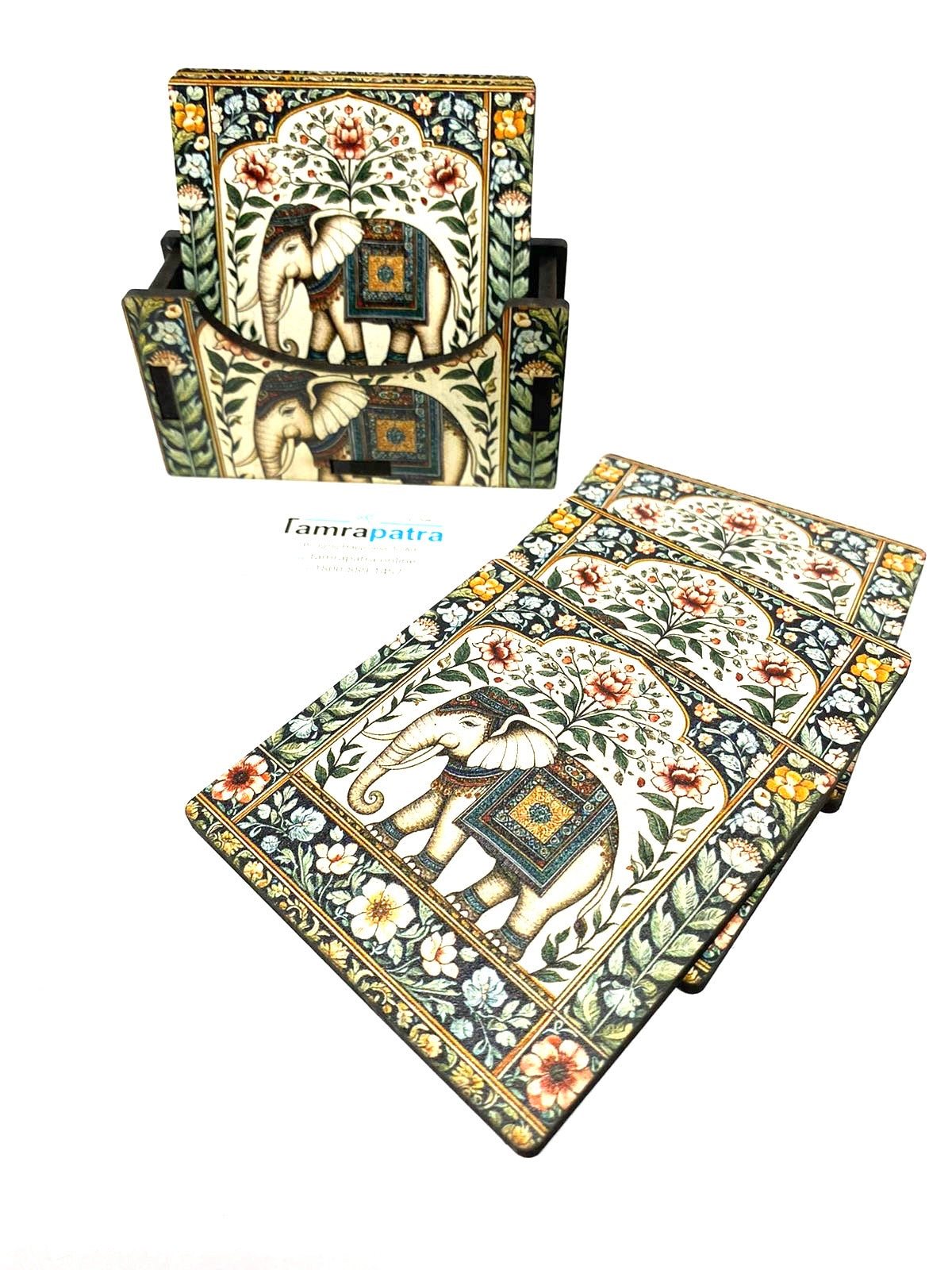 Tea Coasters In Various Indian Theme Kitchen Accessories Exclusively At Tamrapatra