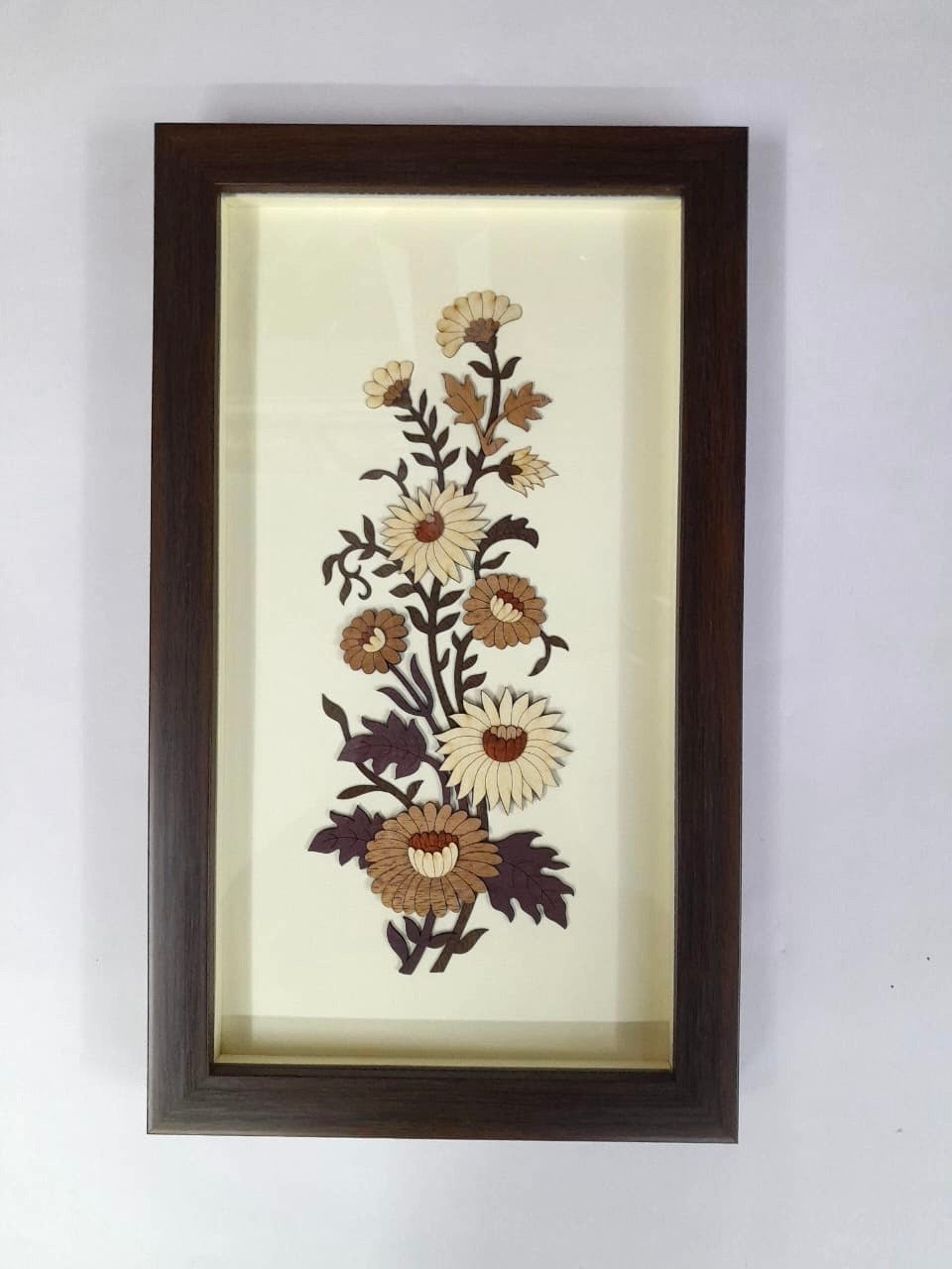 Floral Marquetry Wooden Art Frame Exciting Creations Craftsmanship By Tamrapatra