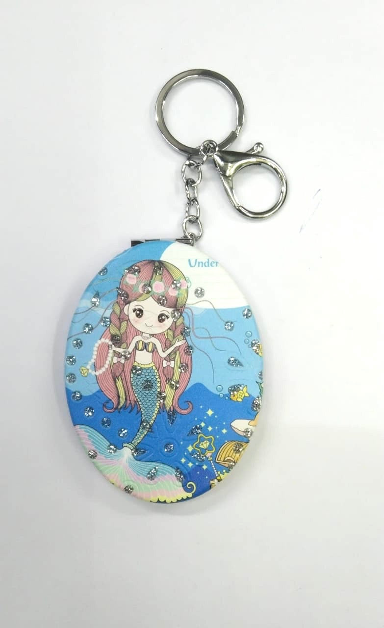 Fancy Mirror Keychains With Creative Designs Gifts Pocket Edition By Tamrapatra