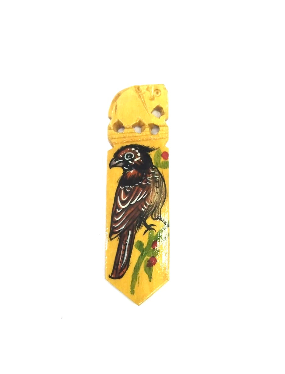 Wooden Bookmark Hand Painted Stationary Indian Crafts From Tamrapatra