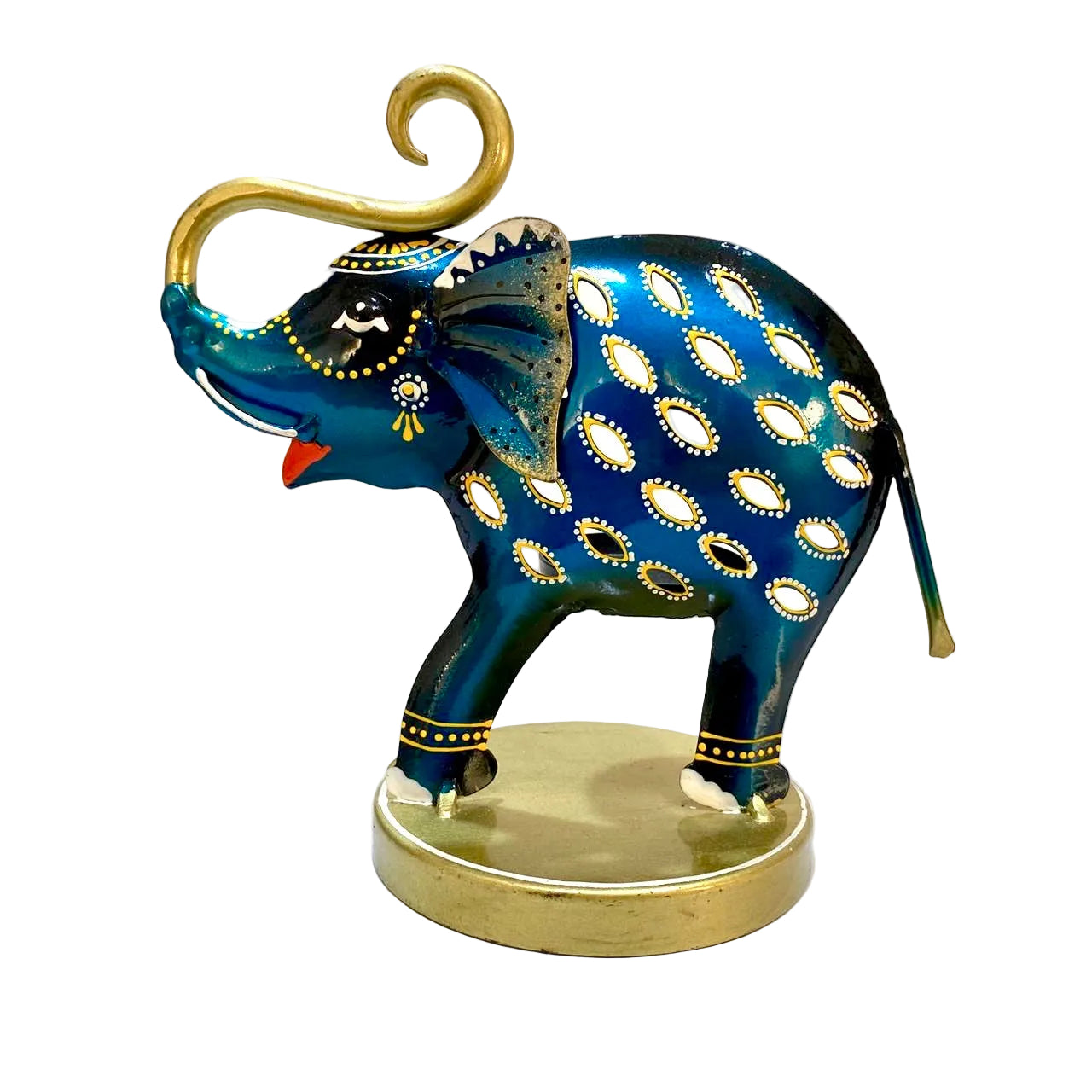 Elephant Excellent Metal Build Shadow Tea Light Decoration From Tamrapatra