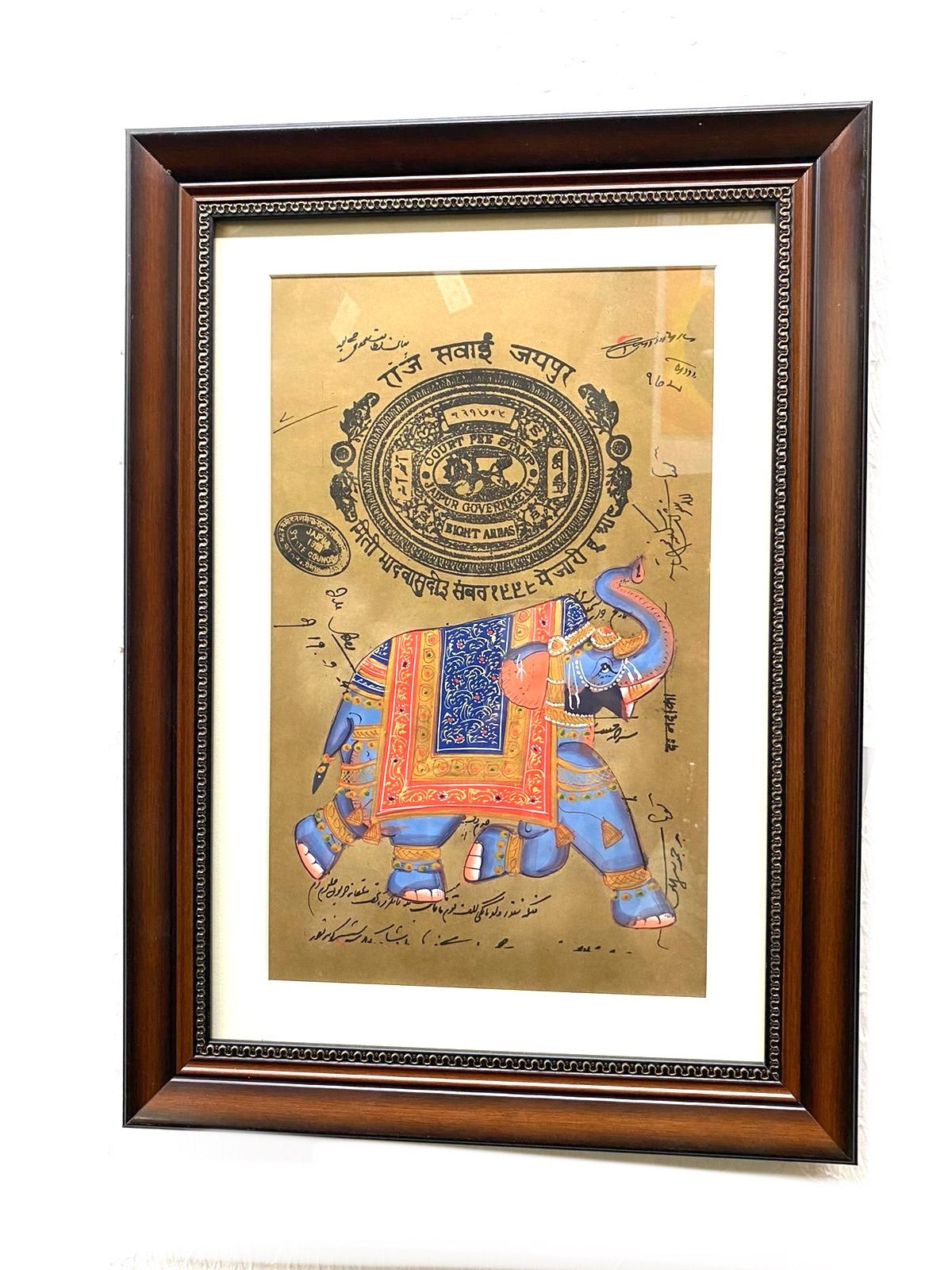 Big Letter Elephant Hand Painted Frames Wall Art In Various Shades From Tamrapatra