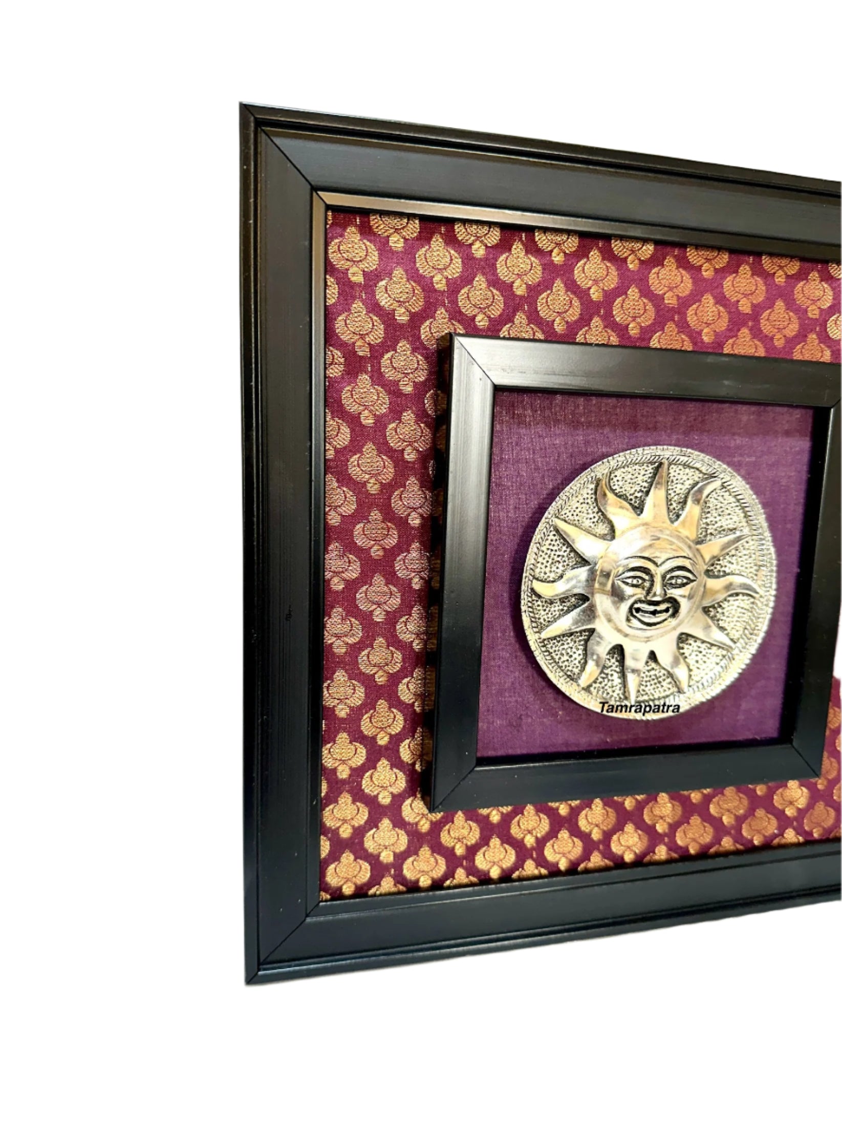 Metal Carving Plates On Beautiful Vibrant Handcrafted Frames Wall Art By Tamrapatra