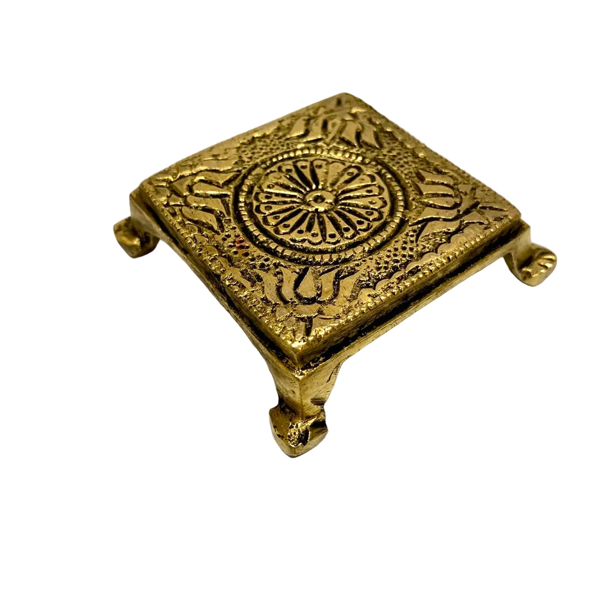 Brass Bajoth Chowki To Keep Idols Decoration Handcrafted Designer By Tamrapatra