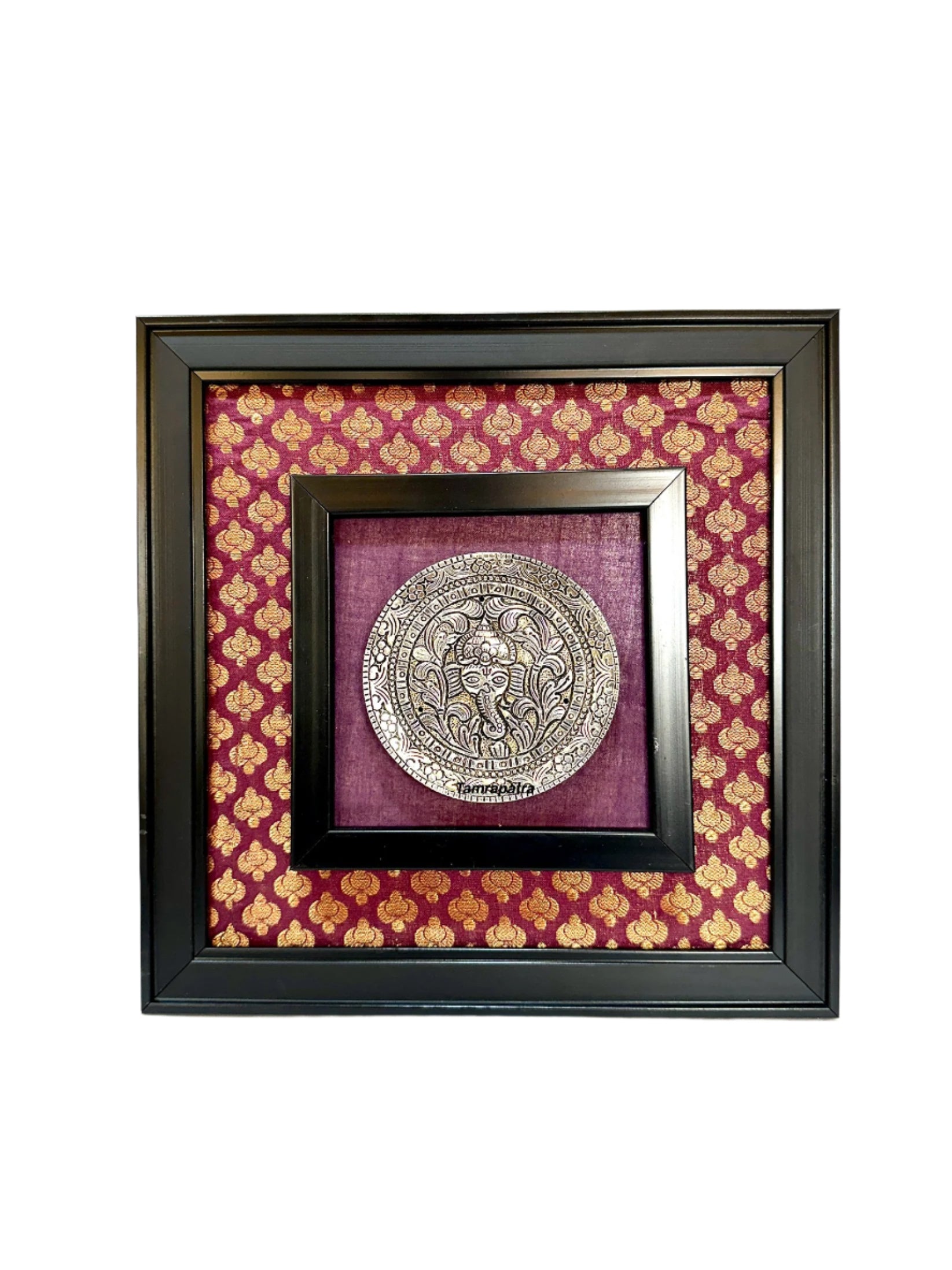 Metal Carving Plates On Beautiful Vibrant Handcrafted Frames Wall Art By Tamrapatra