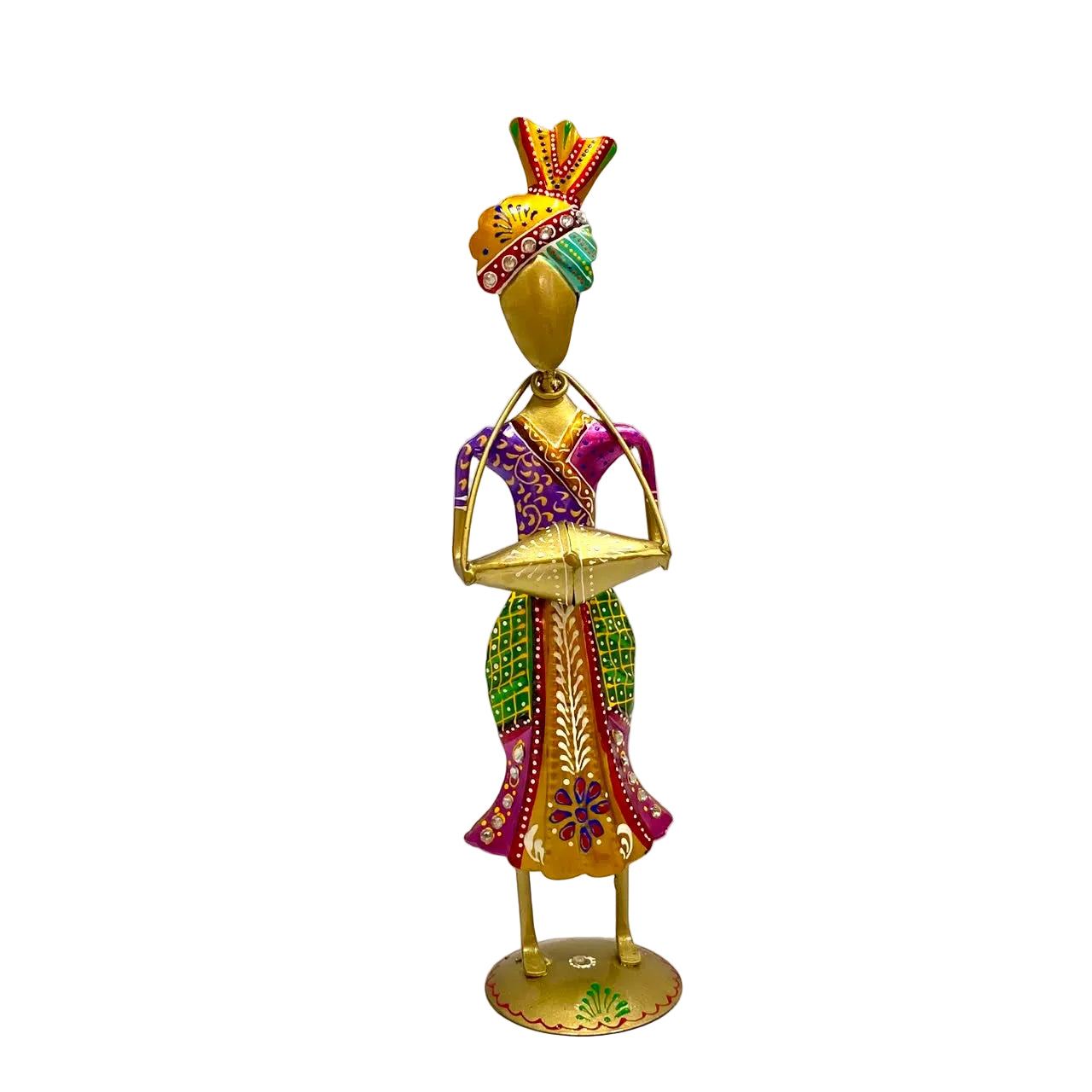 Coloured Metal Musician In New Designs Playing Instruments Artefact By Tamrapatra