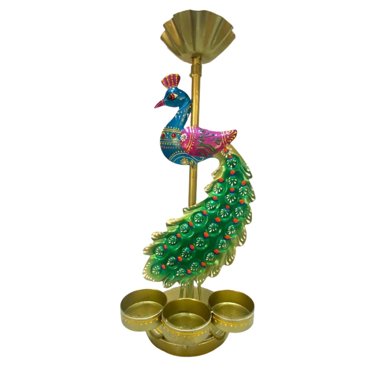 3 Metal Tea Light Holder Beautiful Hand Painted Attractive Designs From Tamrapatra