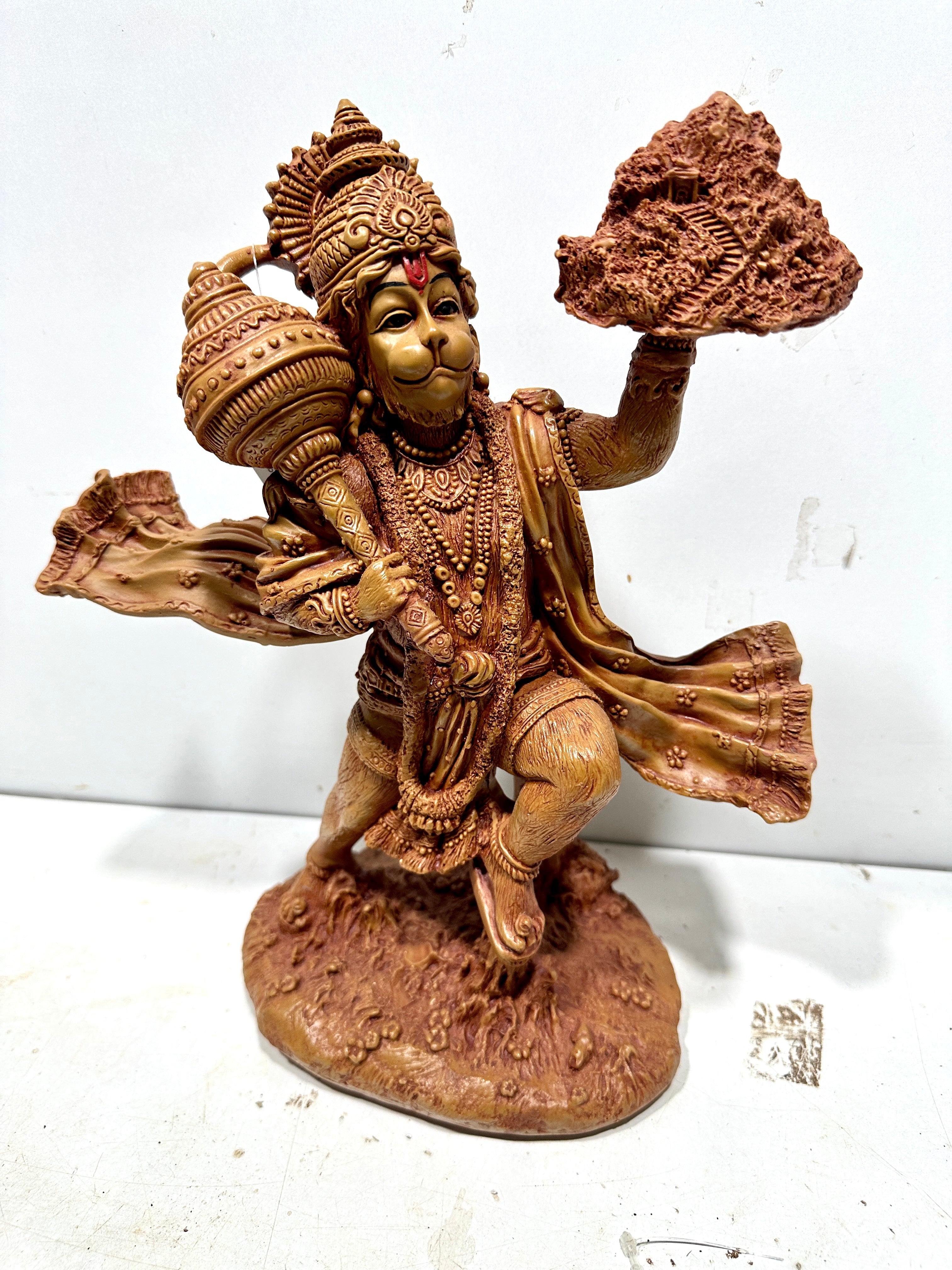 Authentic Religious Gods Resin Wooden Hanuman The Great Warrior By Tamrapatra - Tamrapatra