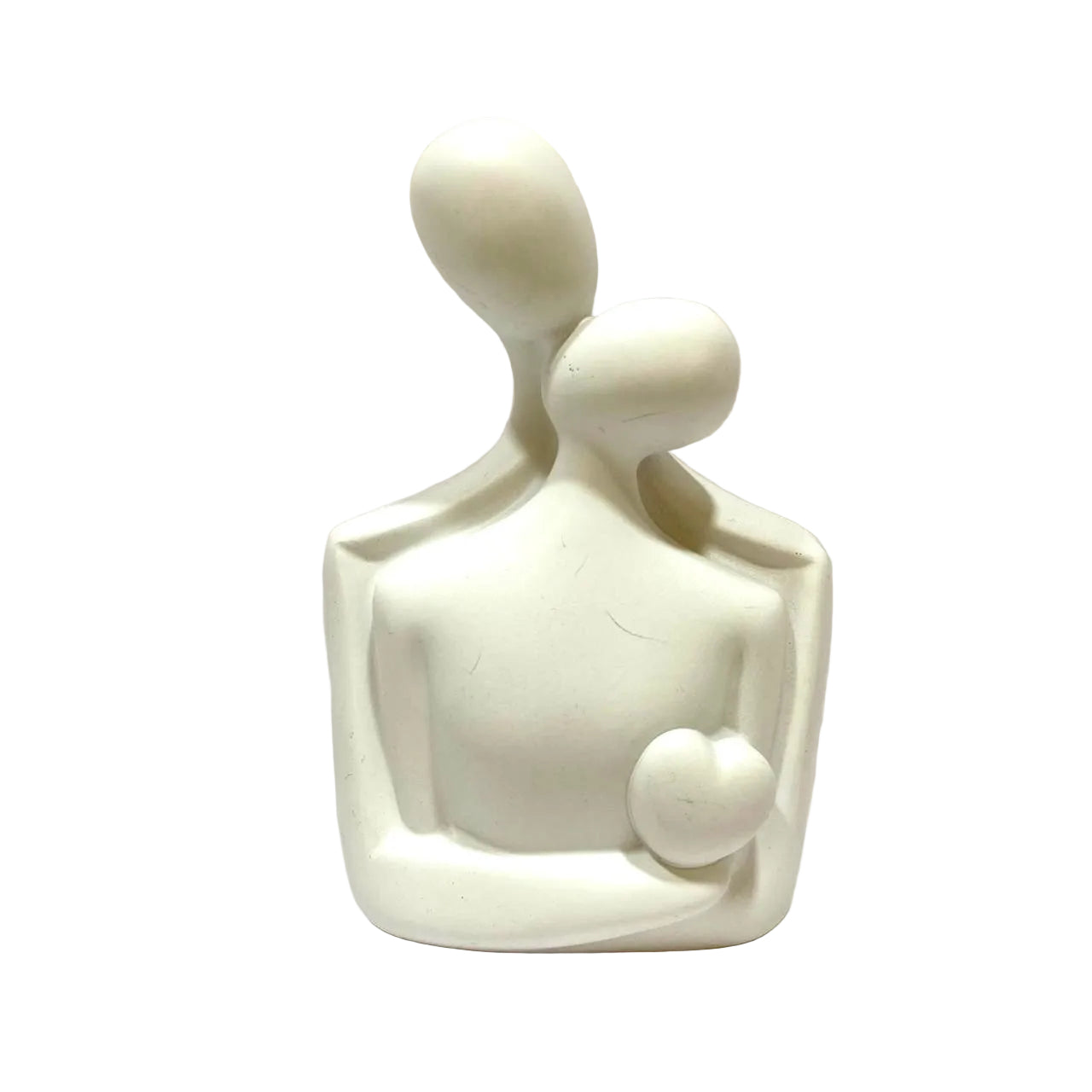White abstract sculpture on a white background