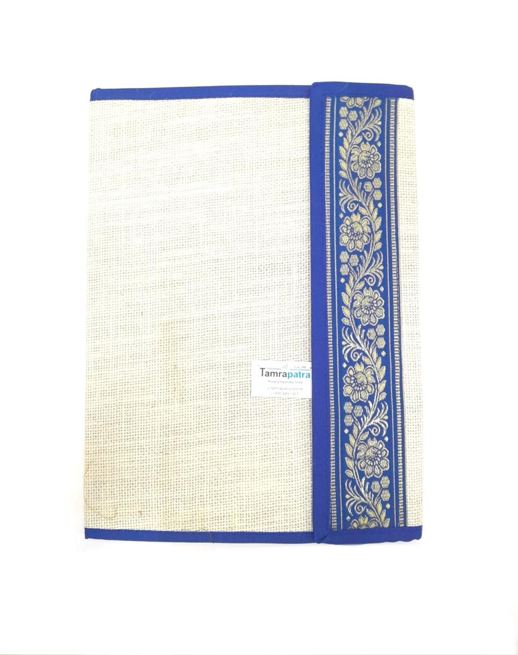 Jute Folders With Flap Style Design Store Documents Easy Carry By Tamrapatra