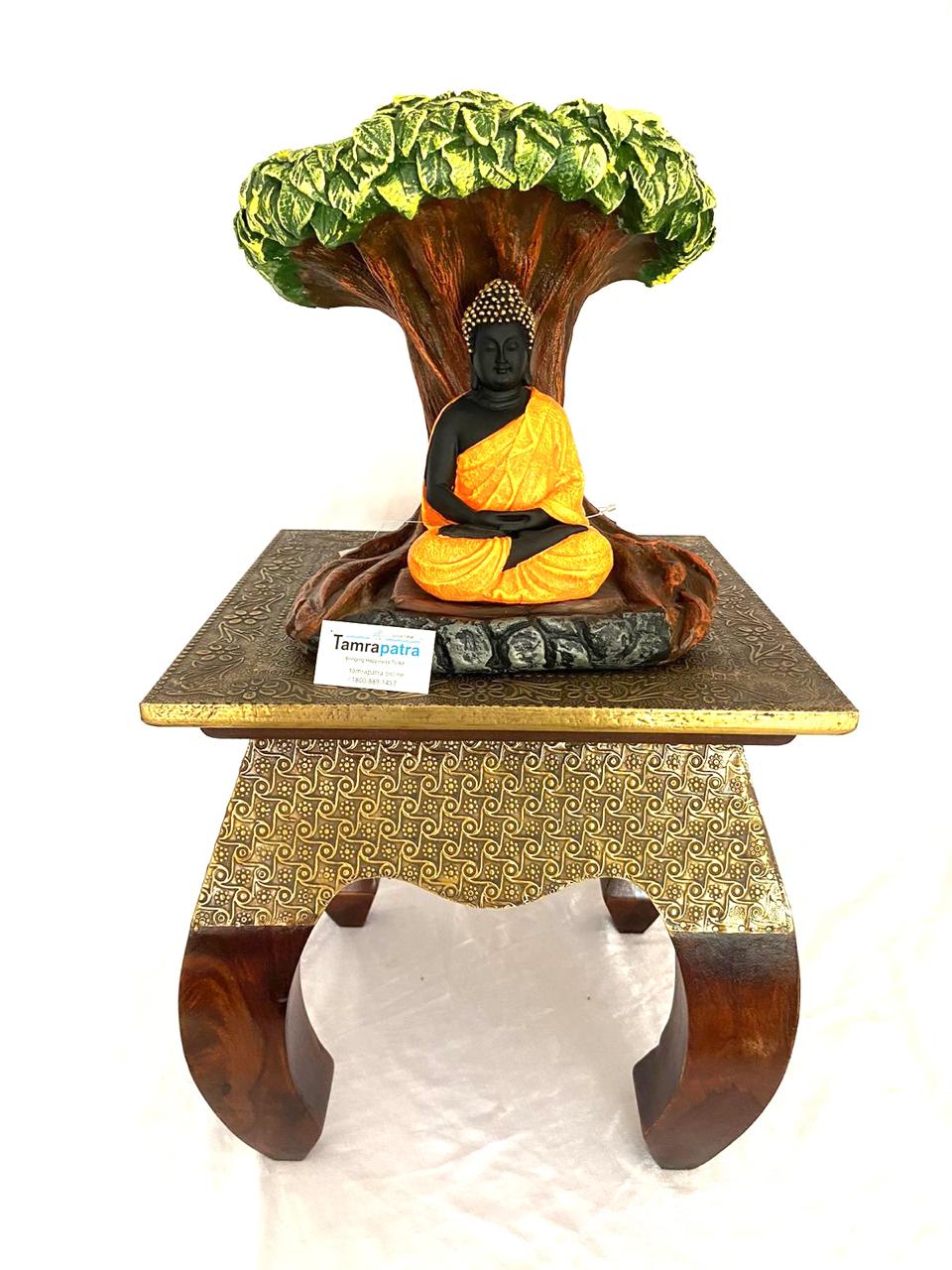 Square Brass Fitted Handcrafted Furniture Stool Excellent Collection From Tamrapatra