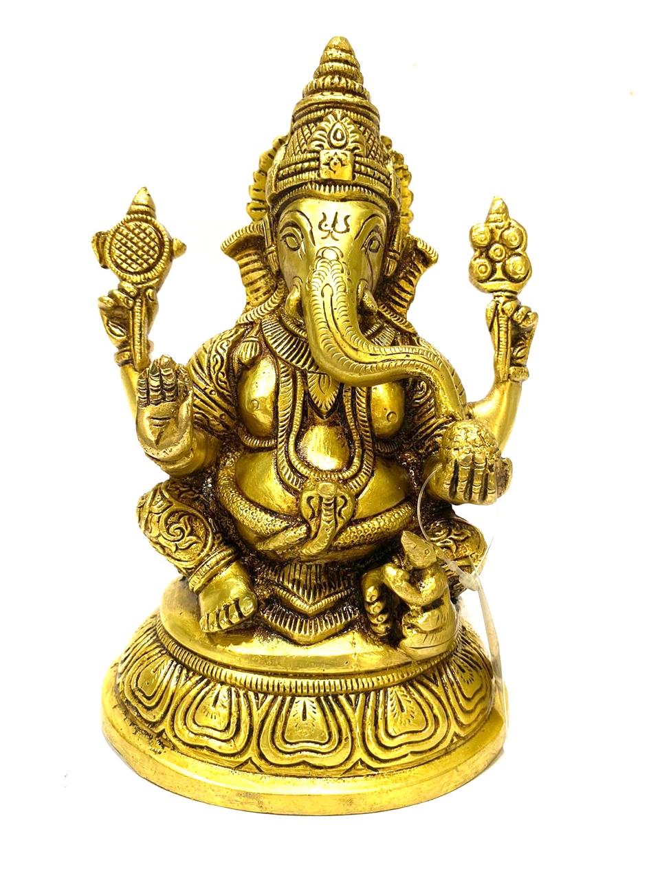 Detailed Carving By Skilled Artisans On Lord Ganesh Religious By Tamrapatra