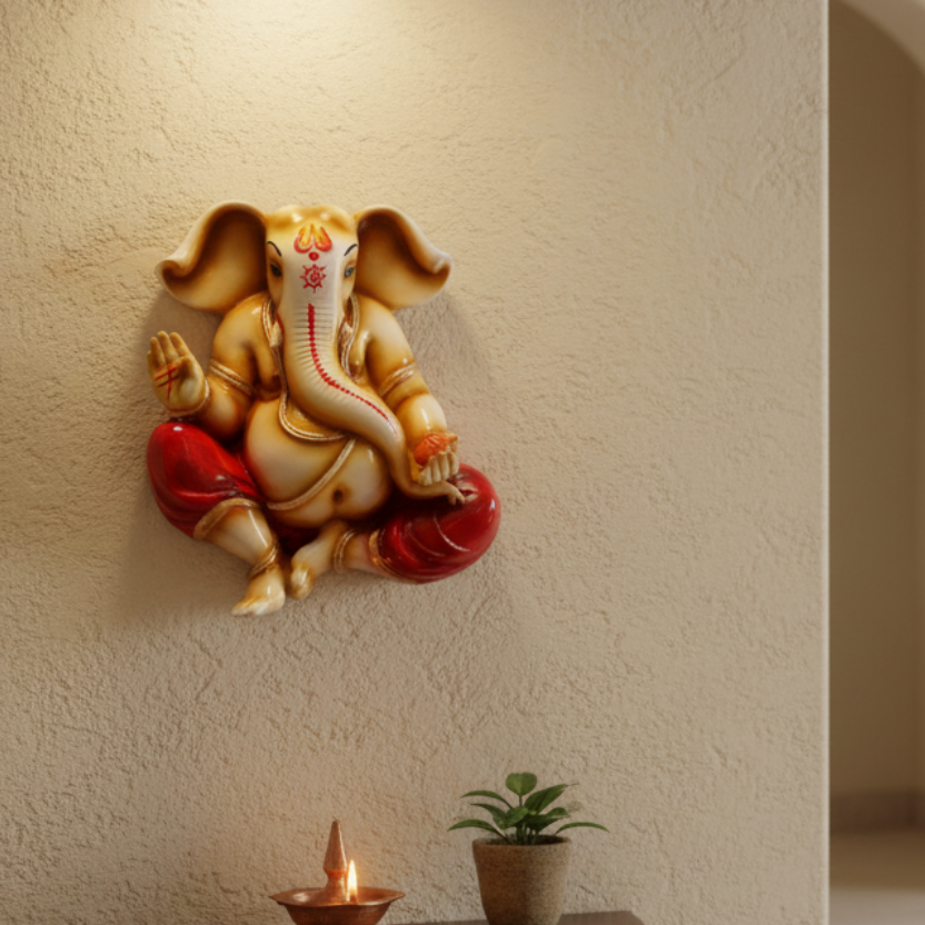 Lord Ganesh Resin Hanging Mighty God Frames Collection Spiritual Tamrapatra - Tamrapatra
