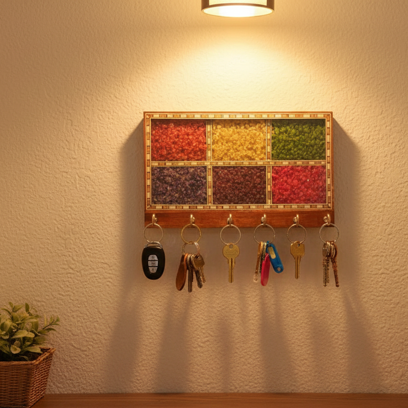 Key Holder Colorful Gemstones Attractive Home Exclusive Utility By Tamrapatra - Tamrapatra