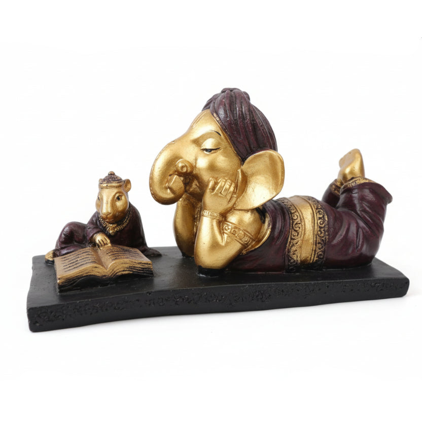 Decorative figurine of a ram with two rams on a white surface