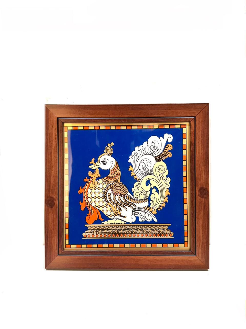 Birds Theme Tanjore Reverse Glass Paintings Frame In Various Designs By Tamrapatra