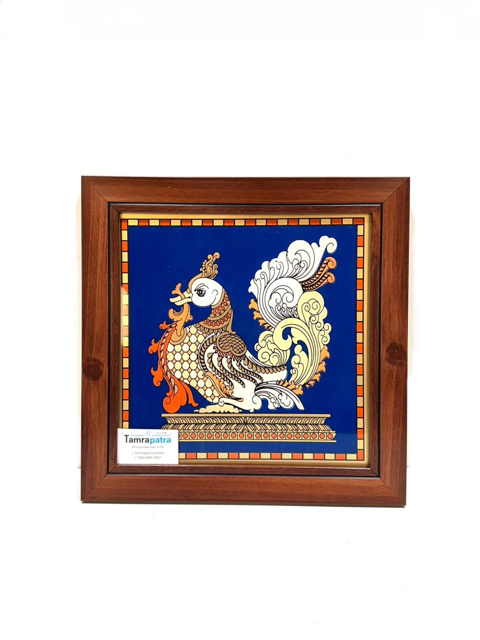 Birds Theme Tanjore Reverse Glass Paintings Frame In Various Designs By Tamrapatra