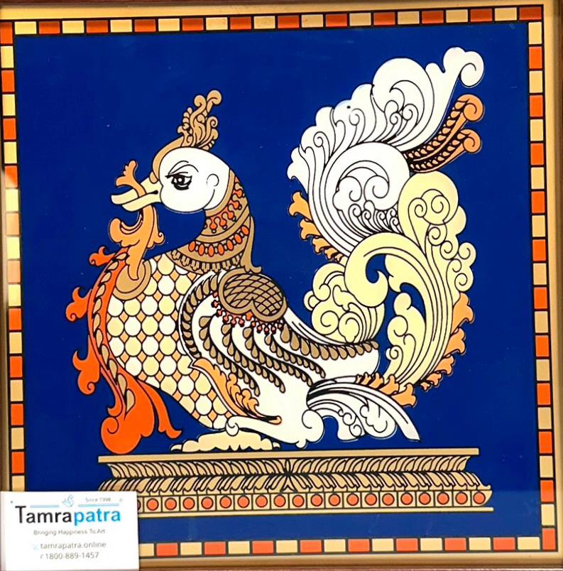 Birds Theme Tanjore Reverse Glass Paintings Frame In Various Designs By Tamrapatra