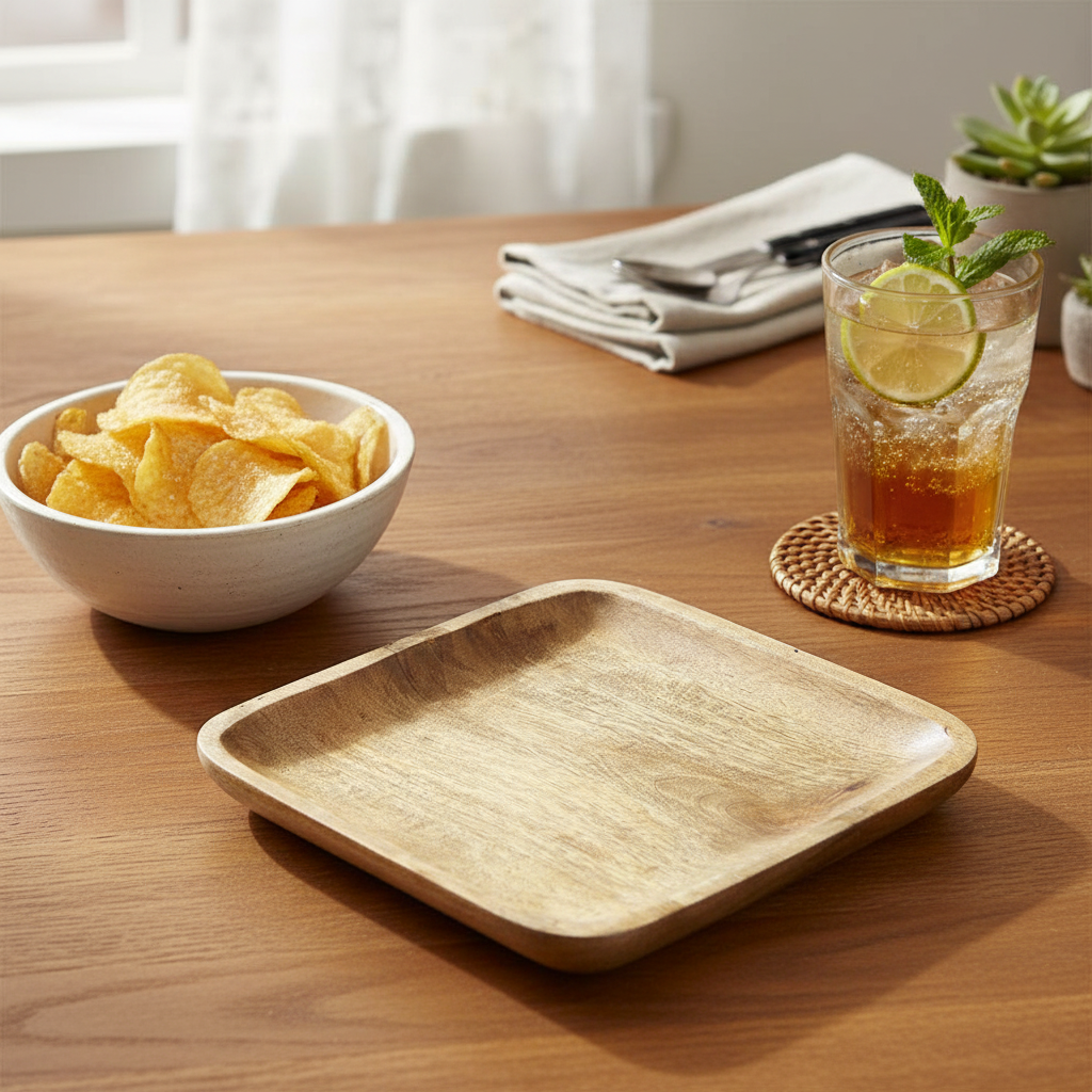 New Conceptual Tray Collection Mango Wood Designer Handmade Tamrapatra