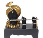 Religious Idol Krishna With Flute In Resin Décor Handpainted By Tarmapatra