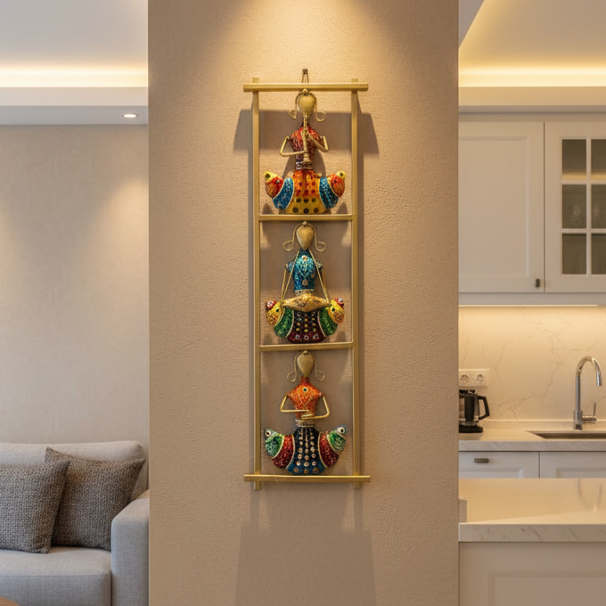 Lady Musicians In Hanging Frame Multicolor Various Designs Available At Tamrapatra - Tamrapatra