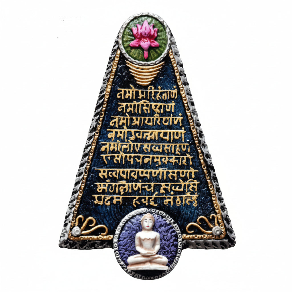 Wall Art Resin Mahavira Navkar Mantra Jain Gifting Temple Room By Tamrapatra - Tamrapatra