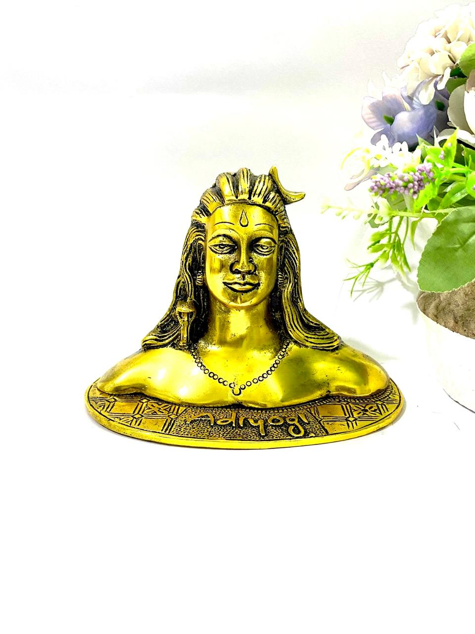 Adi Yogi Metal God Statue Showpiece Idols Handicrafts Religious From Tamrapatra