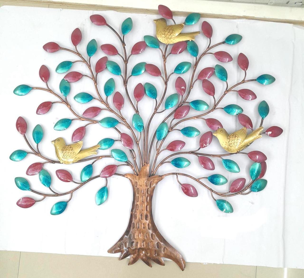 Multicolor Tree In Metal Handicrafts Wall Art Exclusive Home Décor By Tamrapatra