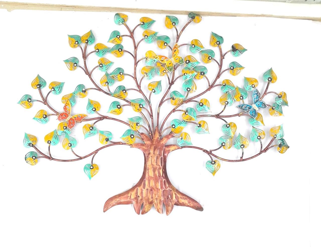 Multicolor Tree In Metal Handicrafts Wall Art Exclusive Home Décor By Tamrapatra