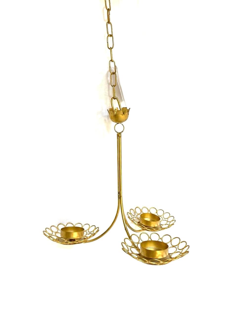 Hanging Tea Light Holder Metal Diya Decoration Handicrafts Collection From Tamrapatra