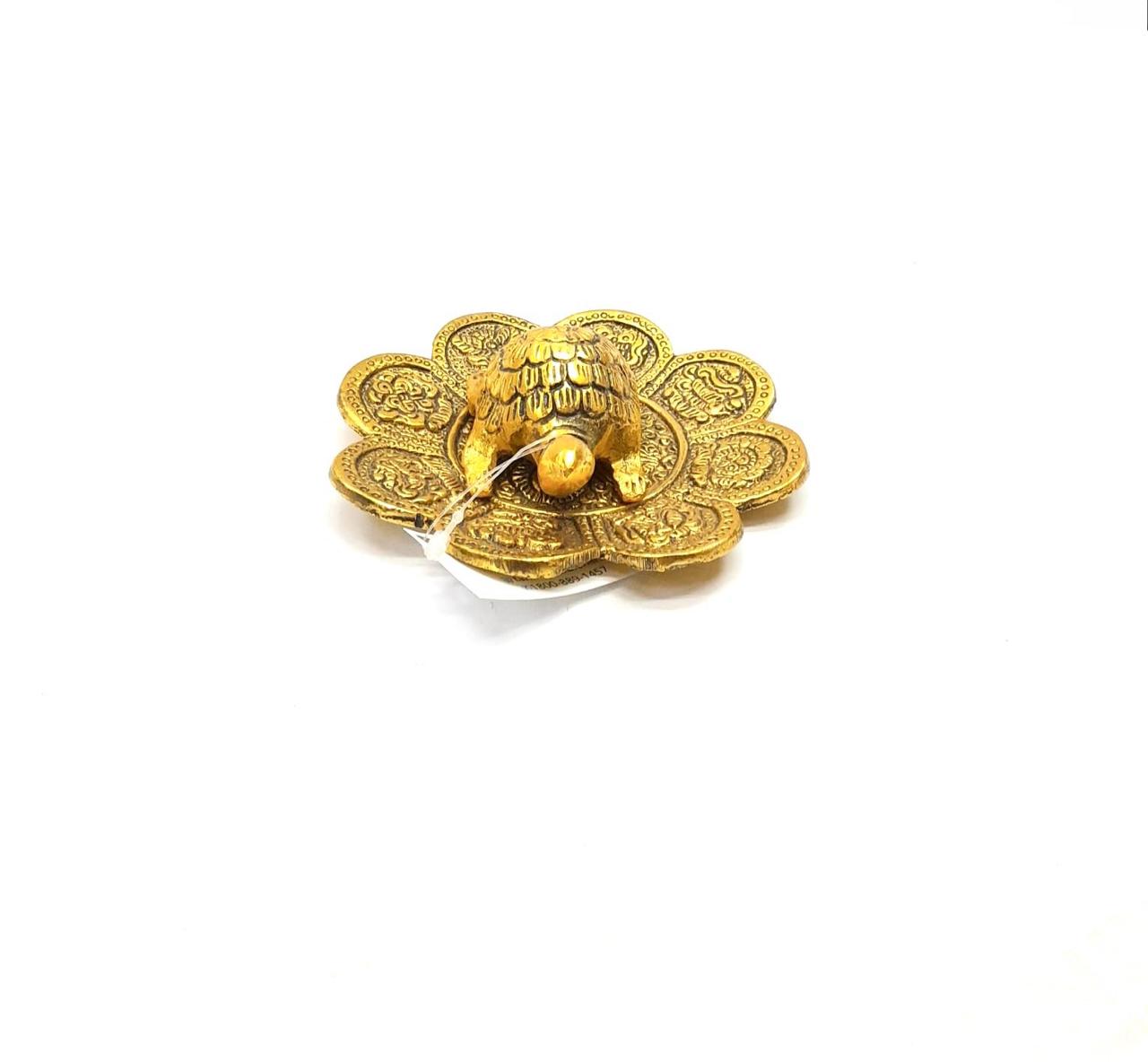Vastu Tortoise With Plate In Metal Excellent Gifting Creations By Tamrapatra