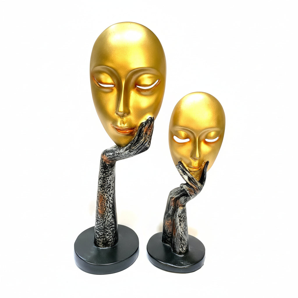 Faces Couple Masks Abstract Set Of 2 Design Your Space Stylish By Tamrapatra - Tamrapatra