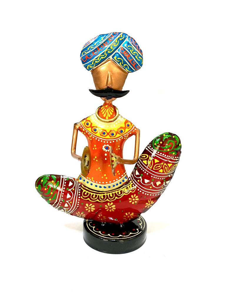 Metal Musicians Turban Indian Make Handcrafted Idols Showpiece From Tamrapatra