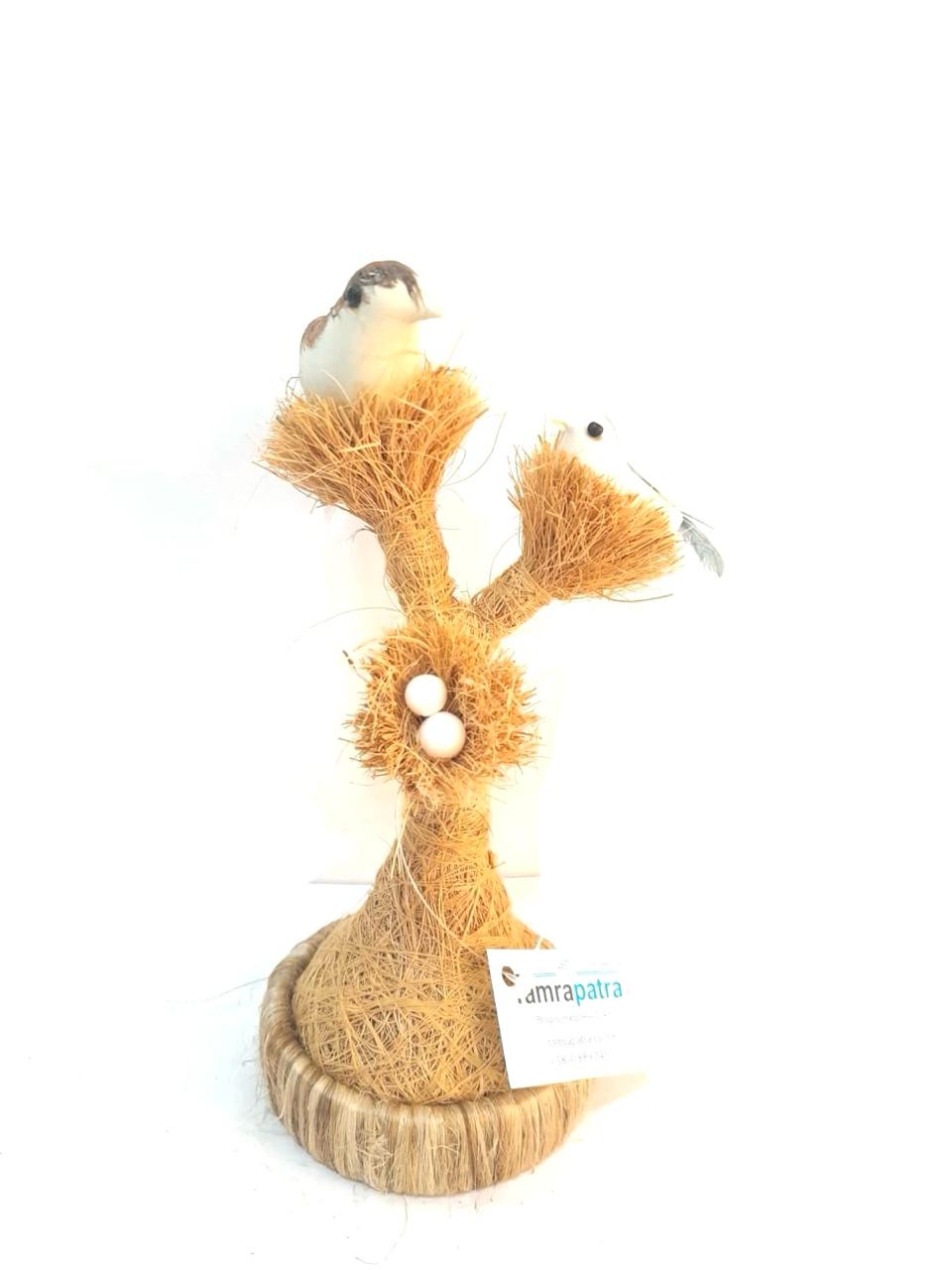 Bird Nest On Tree Unique Handcrafted Decoration Exclusive Tamrapatra