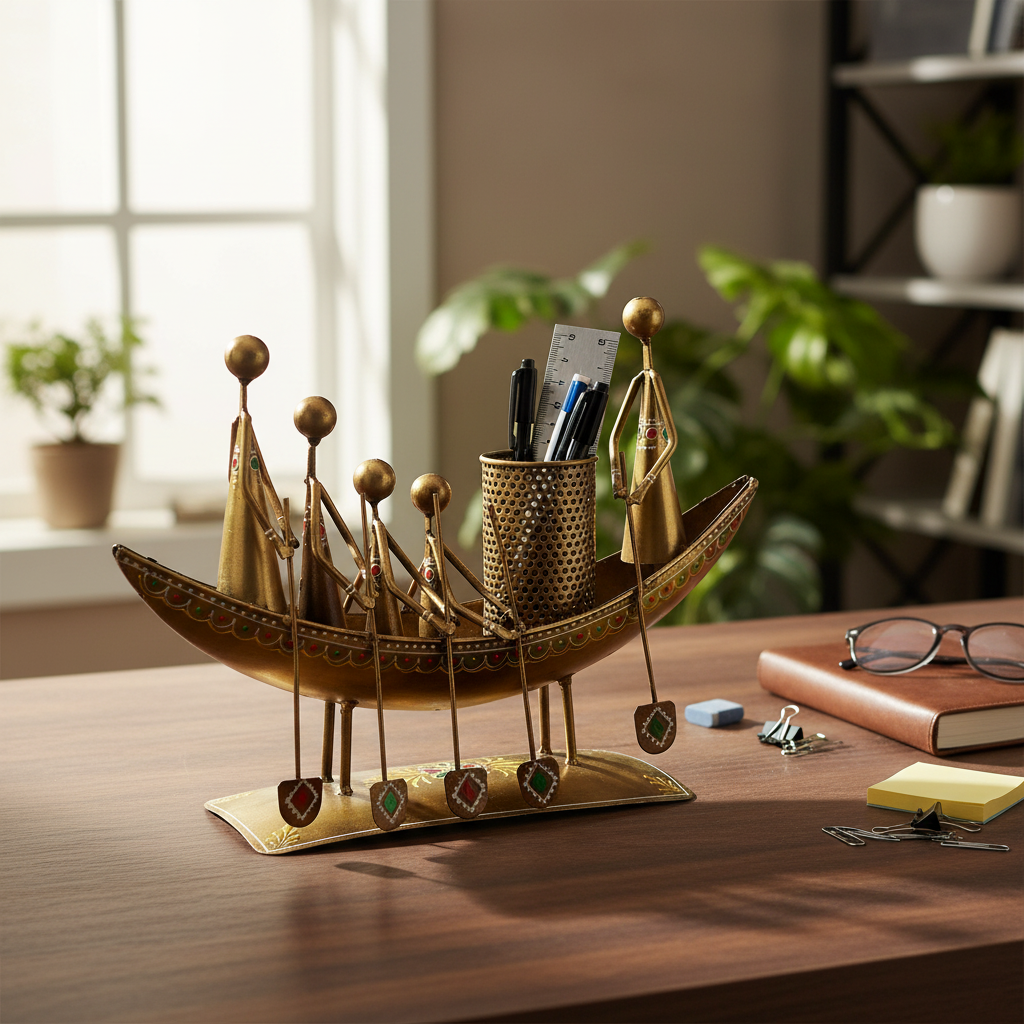 Family Sailing In Designer Boat Unique Interior Handcrafted India From Tamrapatra - Tamrapatra