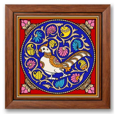 Birds Theme Tanjore Reverse Glass Paintings Frame In Various Designs By Tamrapatra