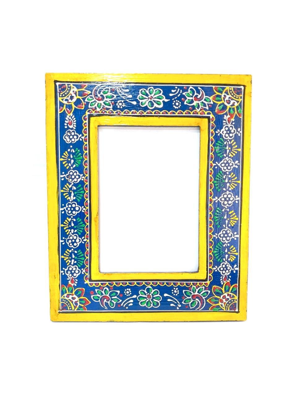 Floral Photo Frame Wooden Store Phots And Display Exclusive Artware By Tamrapatra
