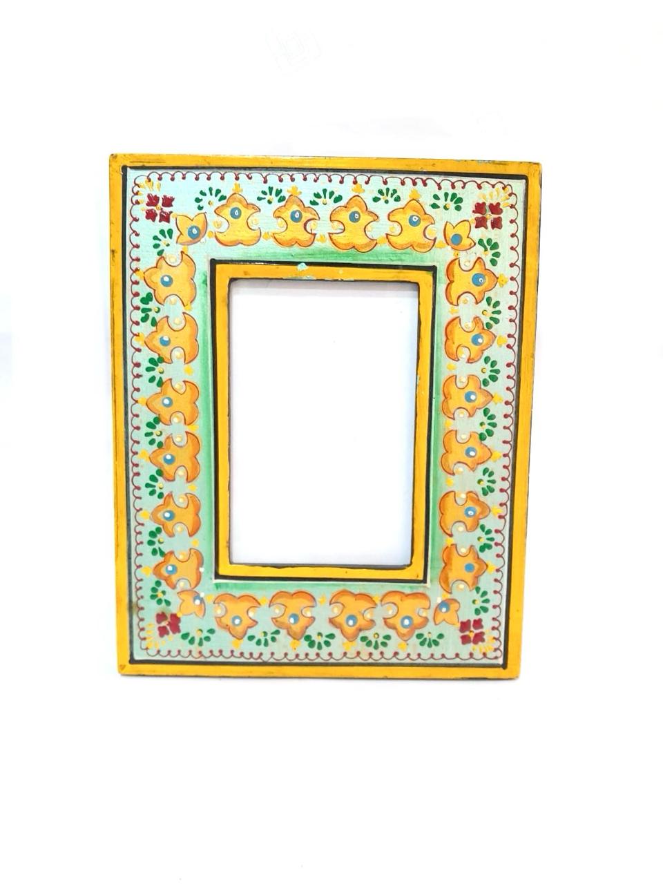 Floral Photo Frame Wooden Store Phots And Display Exclusive Artware By Tamrapatra