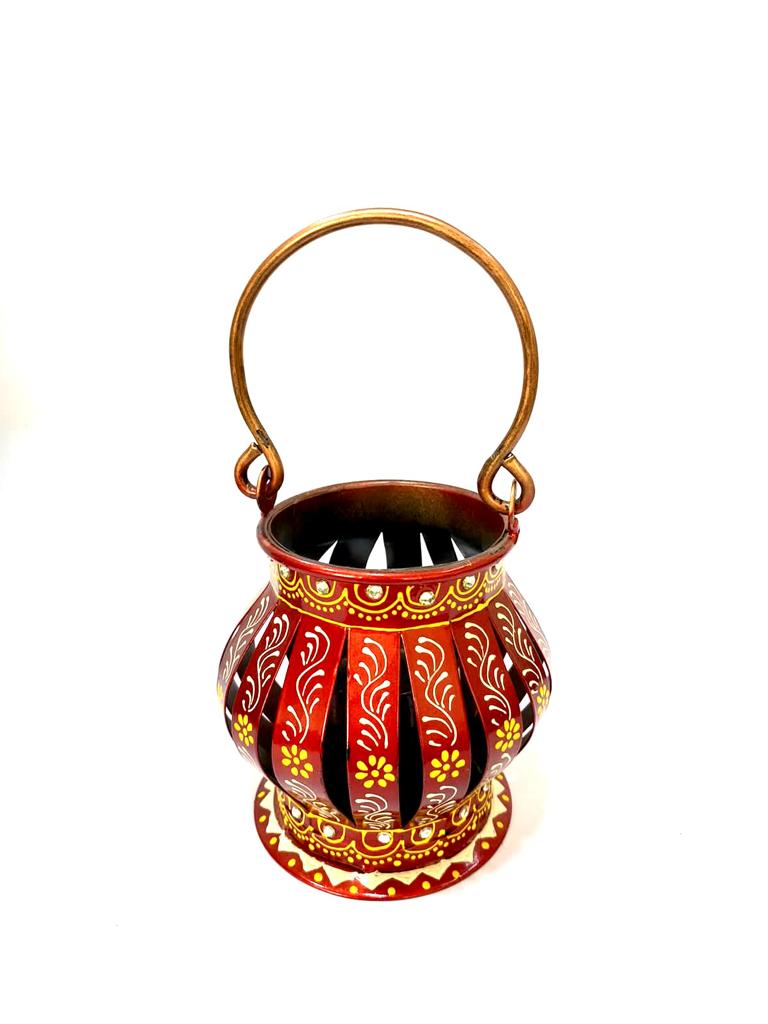 Round Tea Light Hanging Old Vintage Collection Traditional Style By Tamrapatra