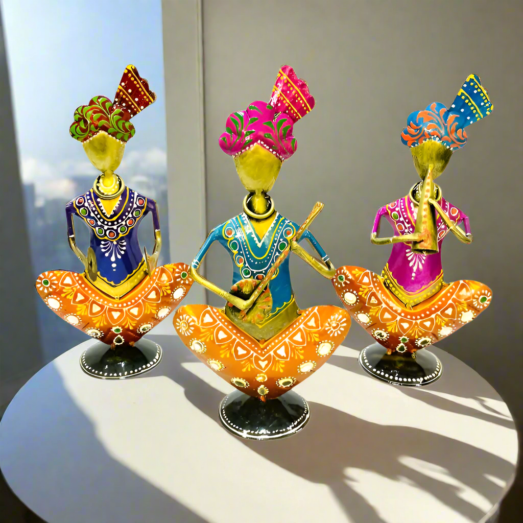 Sardar Musicians Collectible In Multicolor Biggest Designs Artwork Tamrapatra