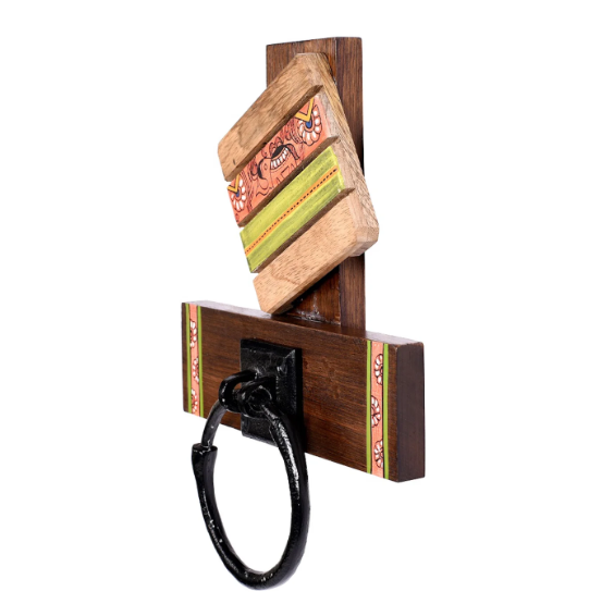 Towel Napkin Holder With Miniature Hand Painting Wooden Collection By Tamrapatra