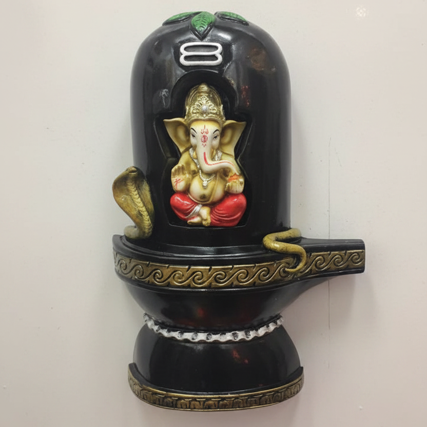 Shivling Ganesha Unique Combination Resin Wall Art Exclusively At Tamrapatra - Tamrapatra