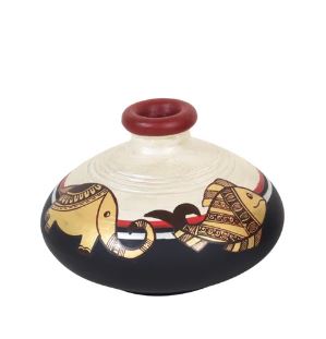 Elephant Style Pots Eccentric Designs & Colors Artifacts For Display By Tamrapatra