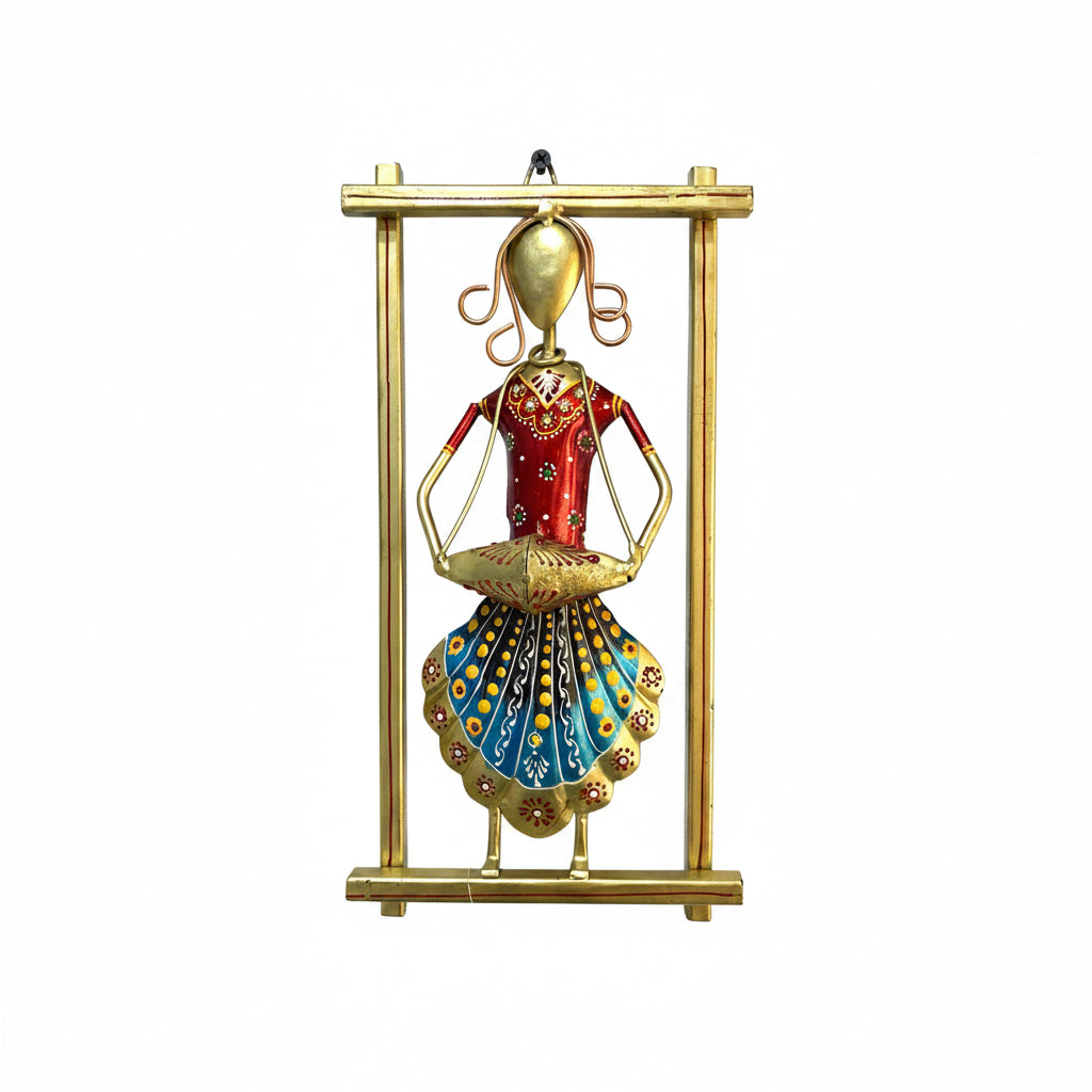 Musicians Standing Lady In Frame Metal Art Exclusive Designs From Tamrapatra - Tamrapatra